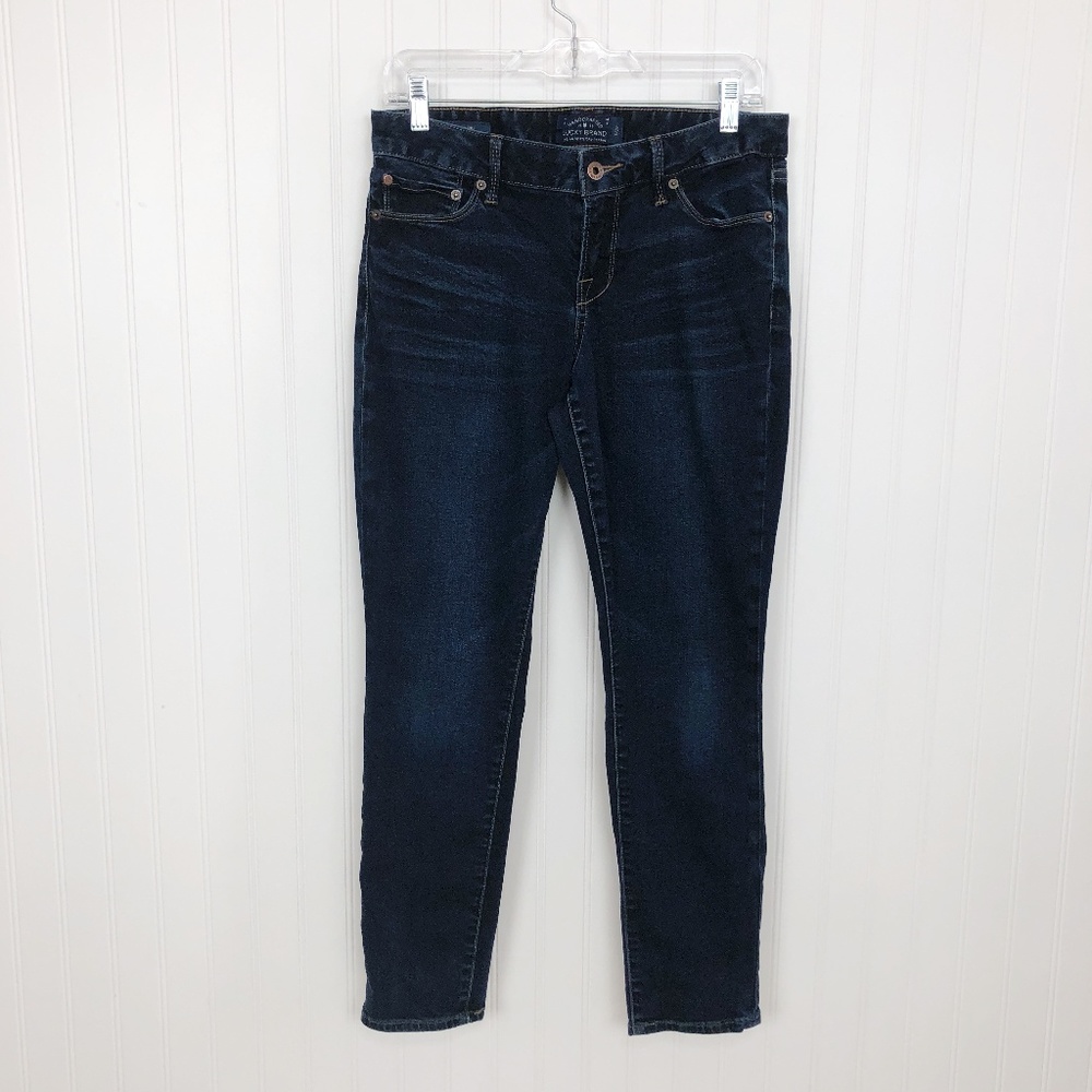 Lucky Brand Cropped Jeans Dark Wash Stretch 6